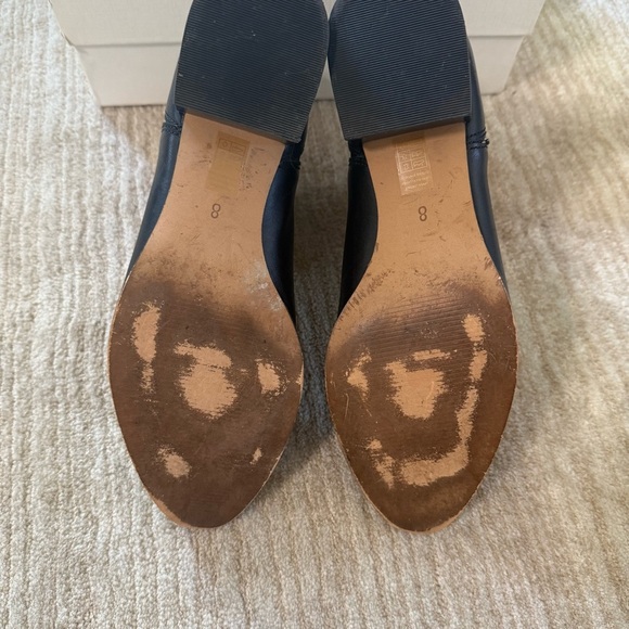 Madewell The Carina Boot In True Black Leather Chelsea Bootie size: 8 - Picture 5 of 9